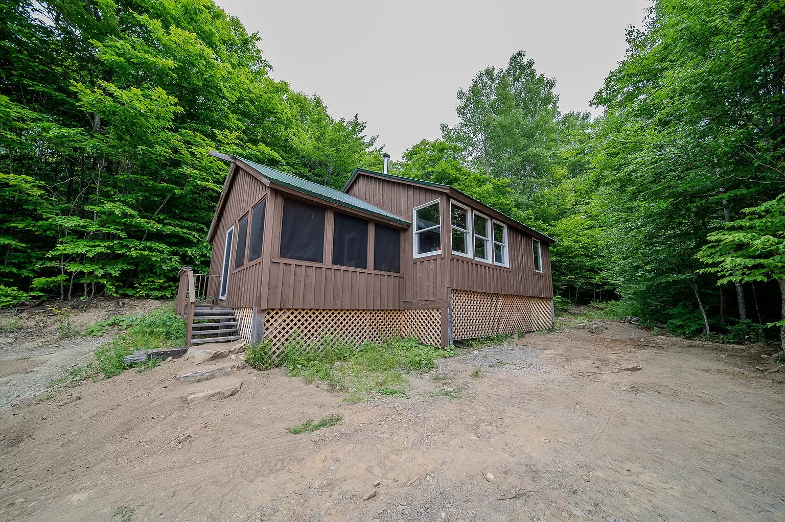 Newly-Built Cabin on 15.80 Acres for Sale in Island Falls, Maine