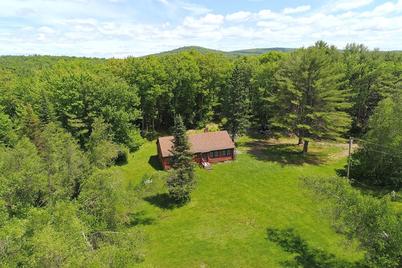 Cozy Log Cabin on 34 Acres in Harmony, Maine