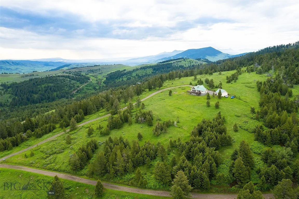 22.5 Acres with Log Home and Mountain Views in Bozeman, Montana