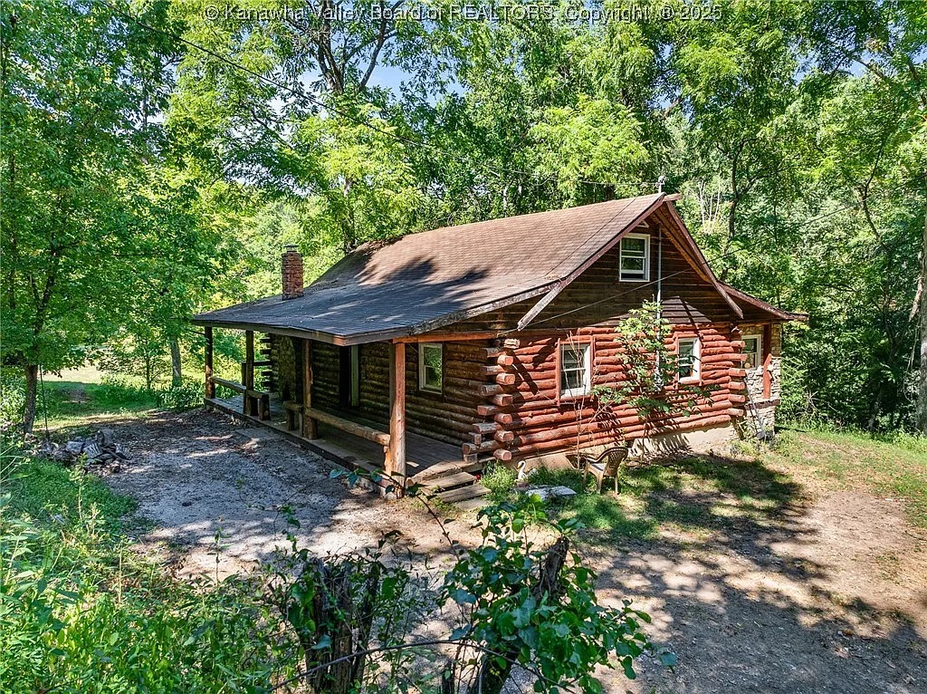 60-Acre Property with Log Cabin and Ponds in Lesage, West Virginia