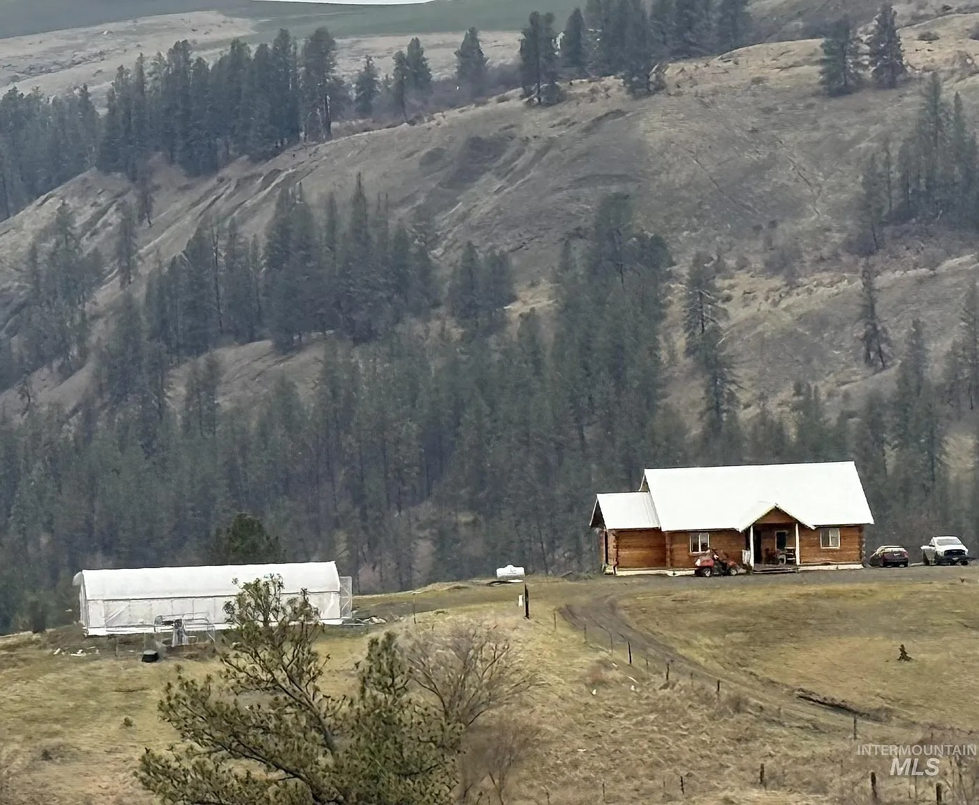 Log Home with 24.69 Acres in Stites, Idaho
