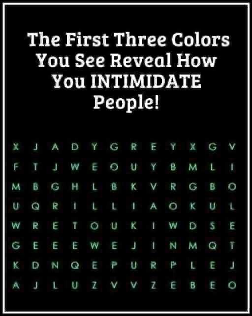 The First Three Colors You Notice May Reveal How You Intimidate Others