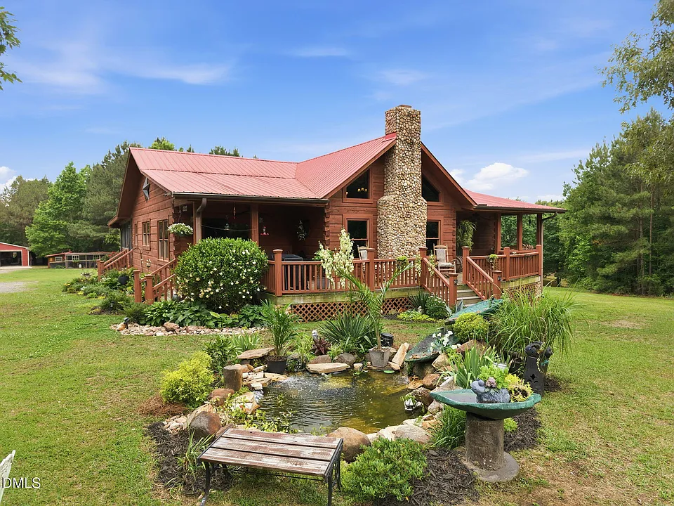 Log Home with 36.17 Acres in Moncure, North Carolina
