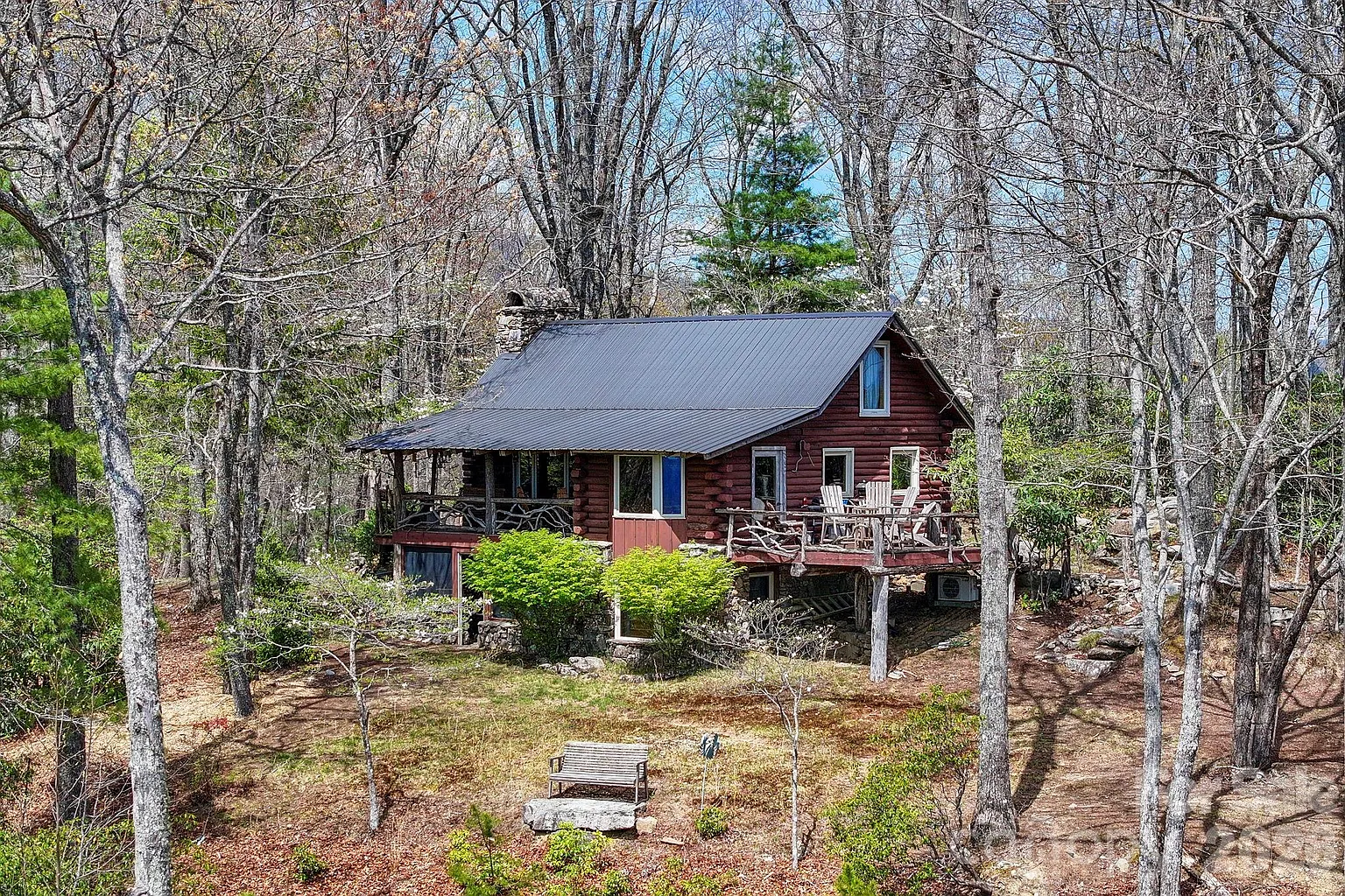 Log Cabin Home with 54 Acres in Brevard, North Carolina